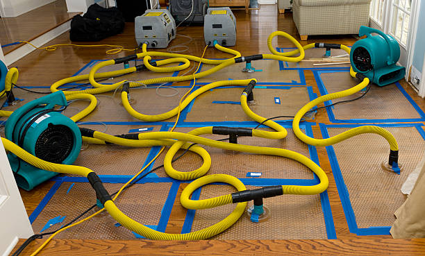 Professional Flood Damage Restoration technician working in Waldwick, NJ